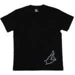 手描きTシャツのniko(ニコ) men’s手狐ハンドサインTシャツ　手描きで描いた狐のTシャツ