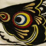 手描きTシャツのniko(ニコ) 鯉のぼり柄Tシャツ　キッズサイズ ナチュラル　アイボリー