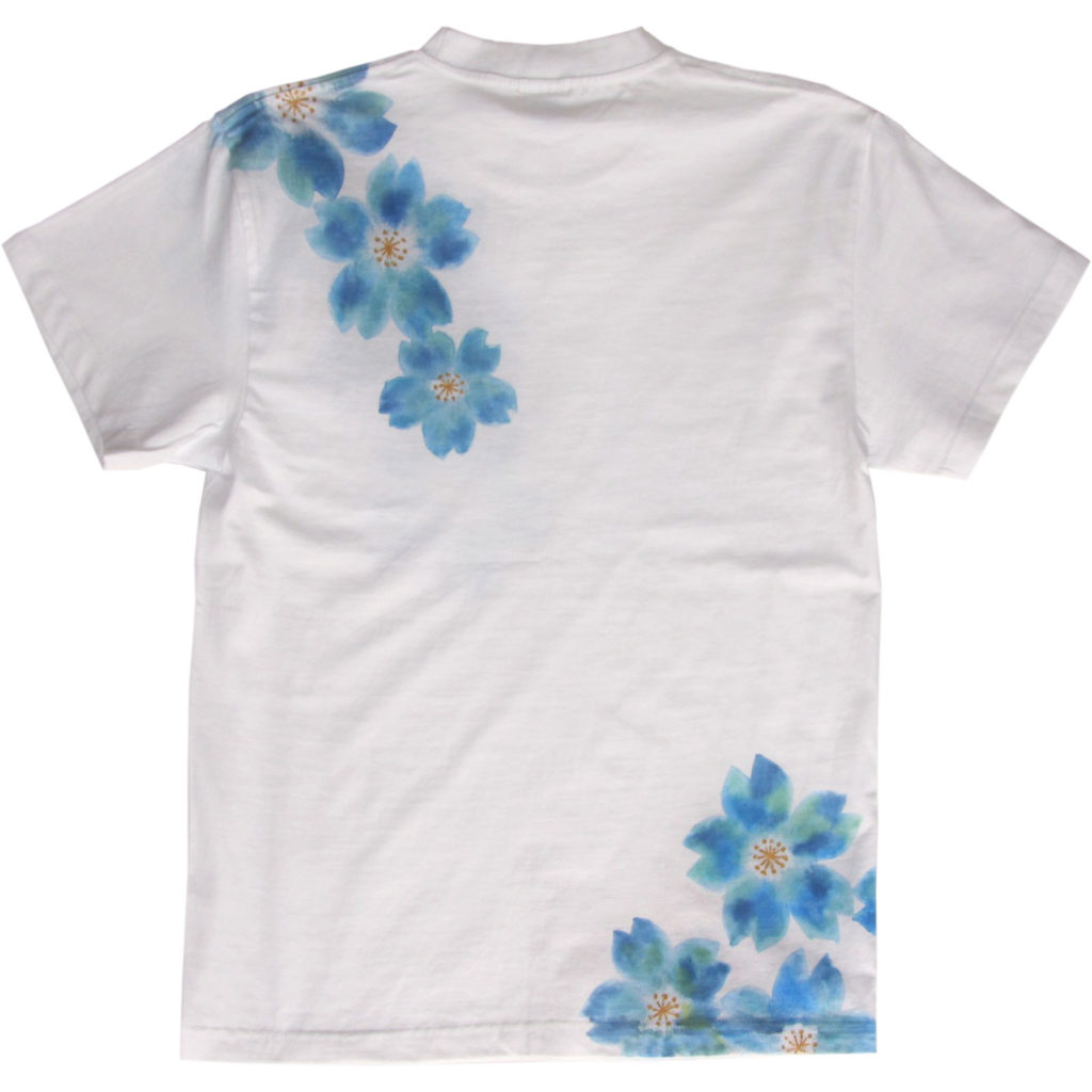 メンズ 舞桜柄Tシャツ　手描きで描いた和風の桜柄Tシャツ を追加しました。